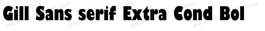 Gill Sans serif Extra Cond Bold字体转换